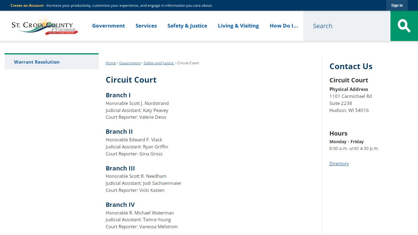 Circuit Court | St. Croix County, WI